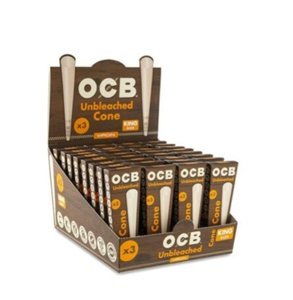SA - OCB Virgin Unbleached King Size Cones x3