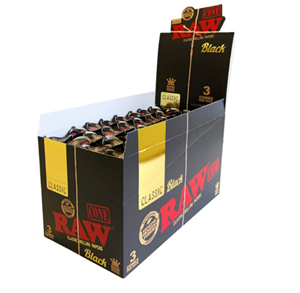SA - RAW Black King Size Cones 3packs
